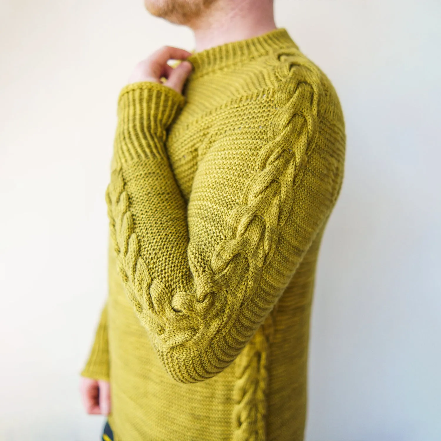 ANTLER SLEEVE SWEATER - GLASS