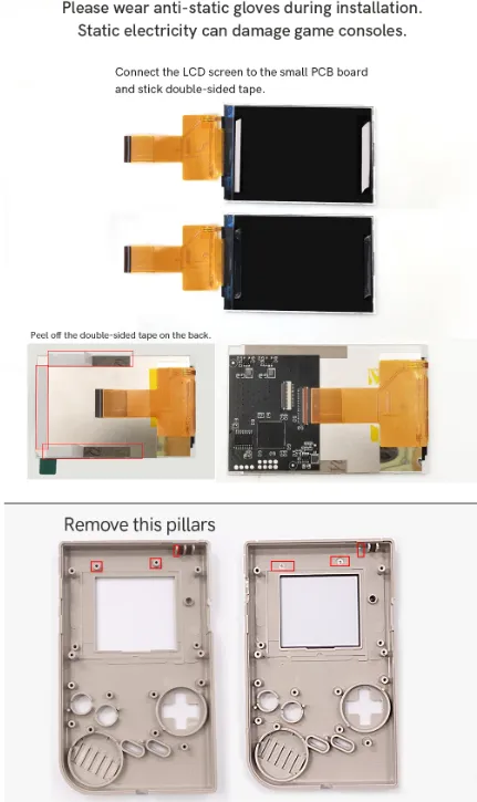 Game Boy DMG V5 Pro IPS LCD Backlight Kit with OSD - Hispeedido