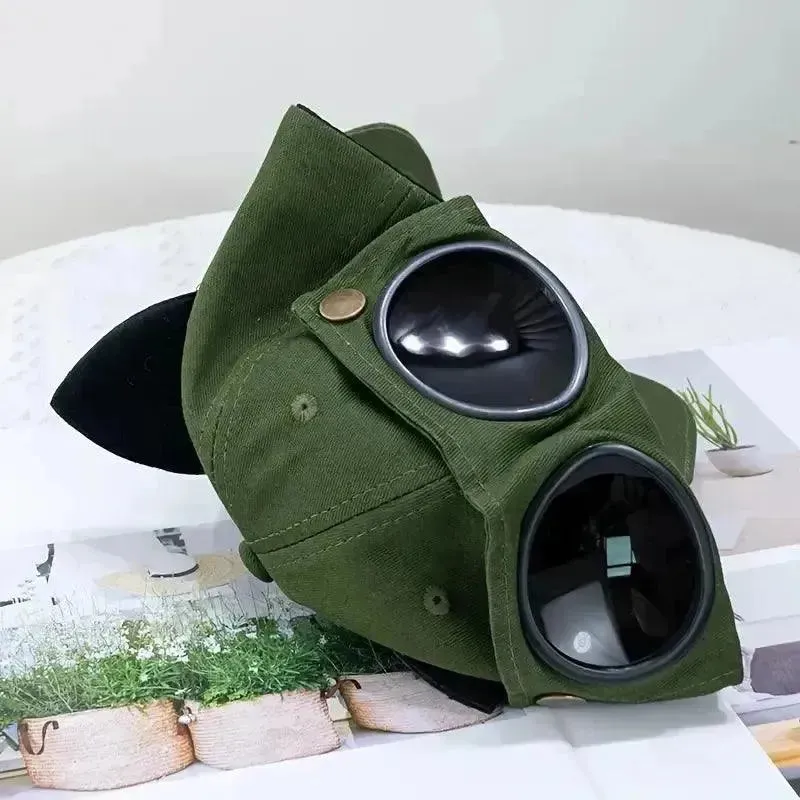 Retro Aviator Hat with Glasses
