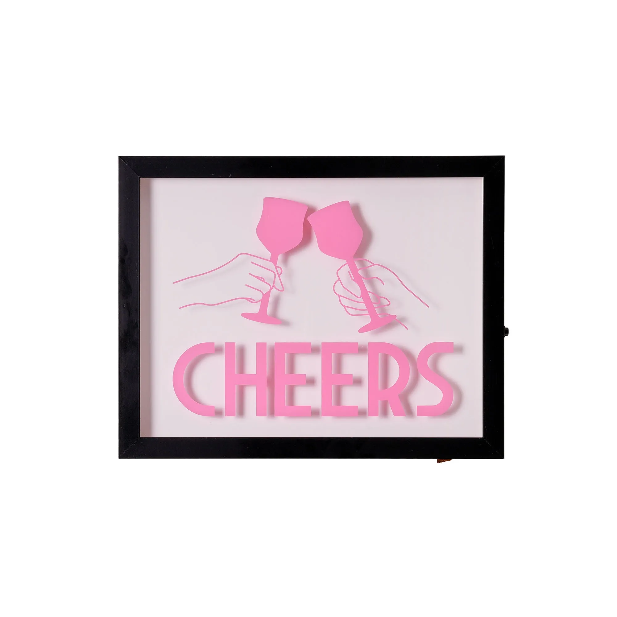 Tipsy Printed Cheers LED Light Box Wall Sign